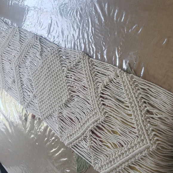 Other - Macramé Boho White Runner Table New